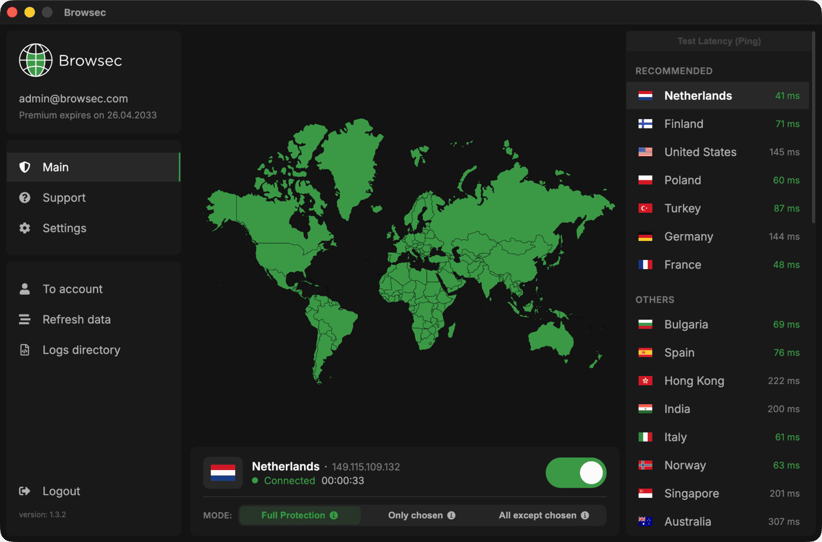 Windows, macOS ve Linux için Browsec VPN masaüstü uygulaması