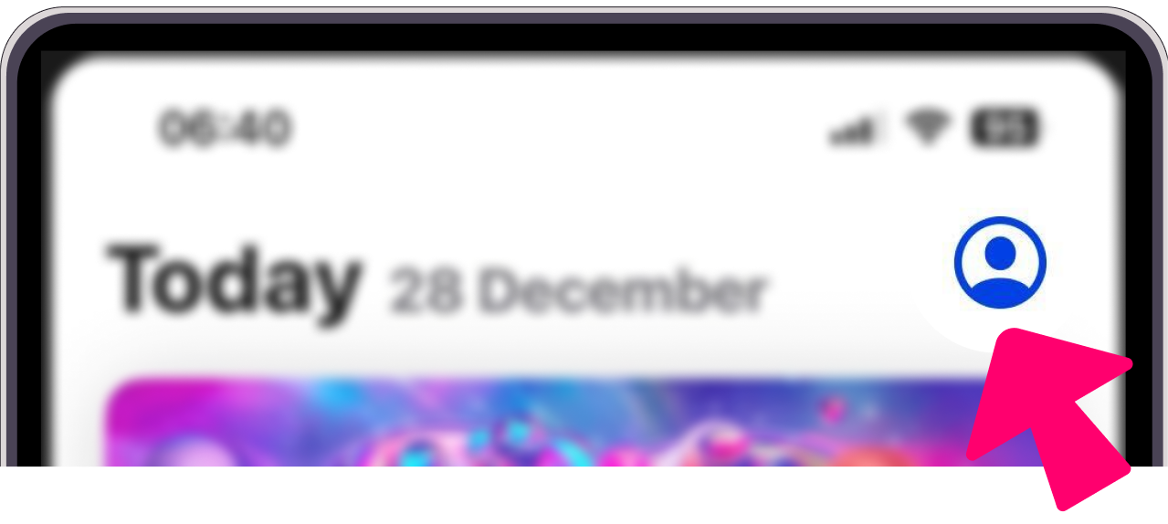 Кнопка профиля в App Store