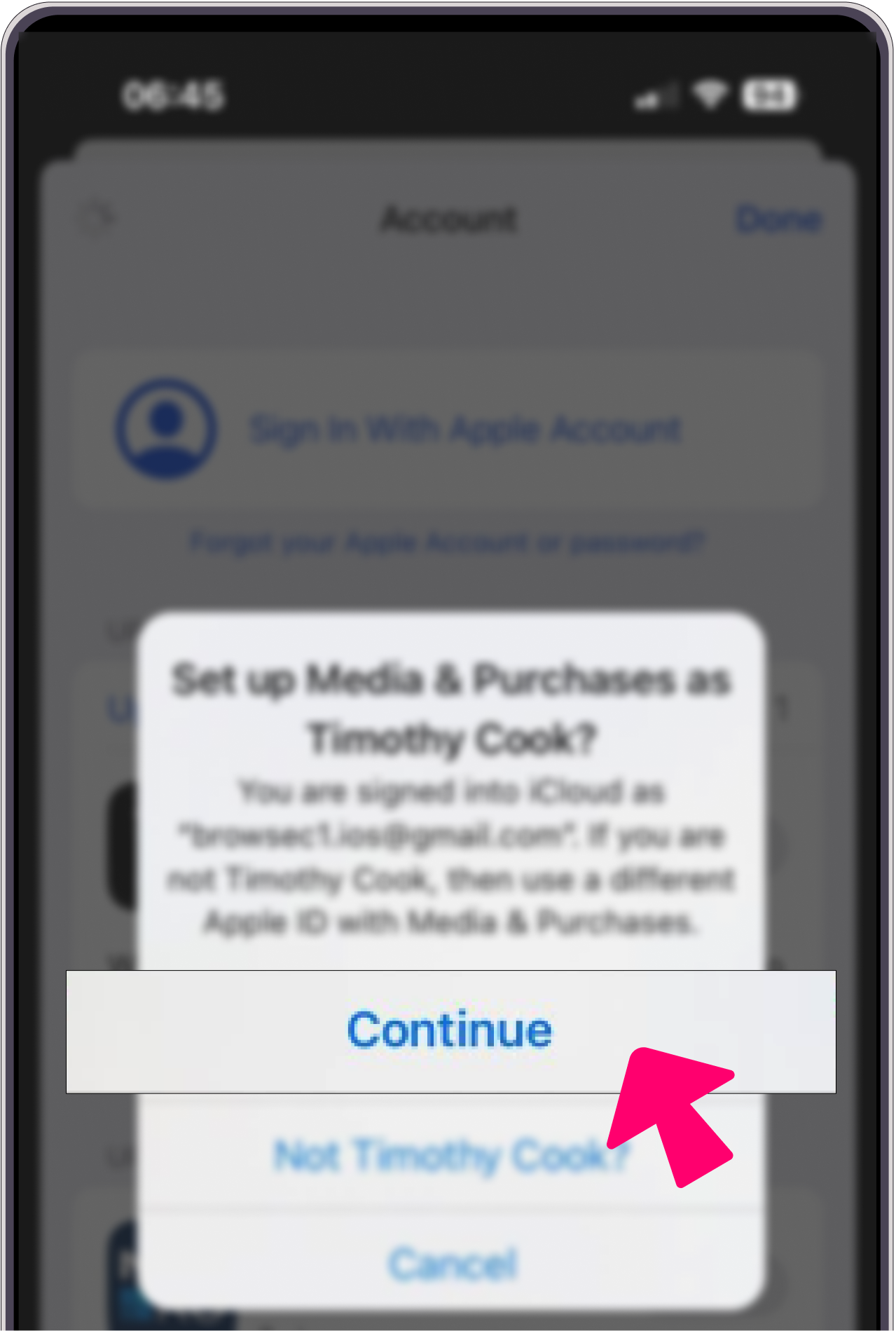 Возврат к своему аккаунту